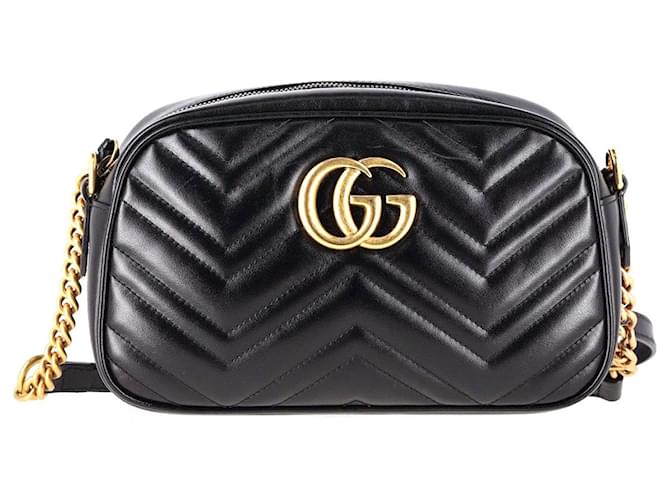 Gucci Marmont Small Shoulder Bag in Black Leather  ref.1291991