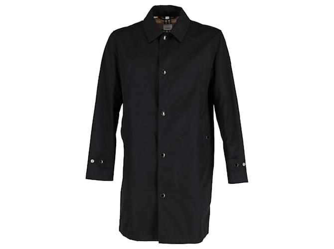 Manteau Burberry à simple boutonnage en polyamide noir  ref.1292016