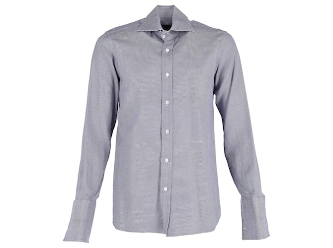 Camisa de vestir Tom Ford en algodón azul  ref.1292036