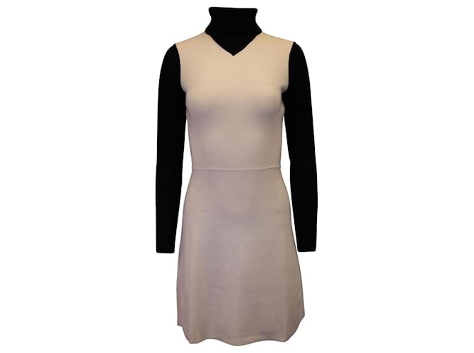 Vestido Theory Myrelle Evian de punto elástico en lana color crema Blanco Crudo  ref.1292037