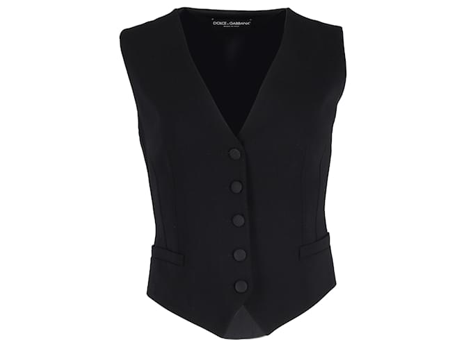 Chaleco Dolce & Gabbana de algodón negro  ref.1292051