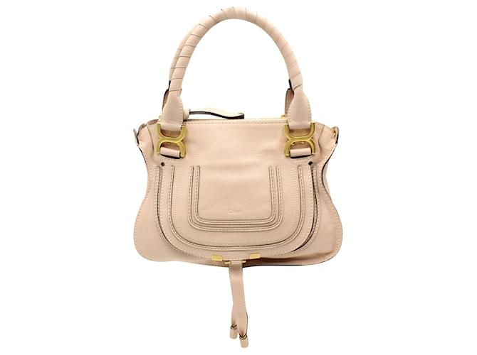 Chloé Chloe Marcie Small lined Carry Tote Bag in 'Sandy Beige' Leather  ref.1292057