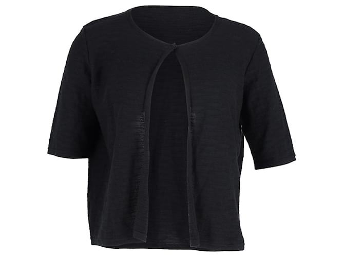 Armani Cropped Cardigan aus schwarzer Baumwolle  ref.1292063