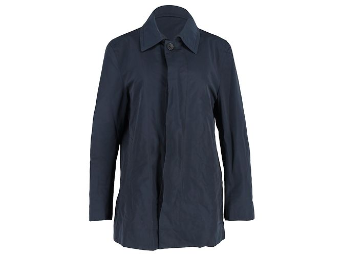 Boss by Hugo Boss Coat in Navy Blue Polyester