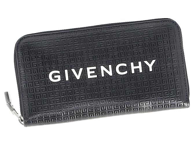 Carteira Givenchy Monogram Zip Continental em couro preto  ref.1292081
