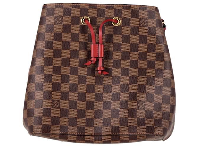 Louis Vuitton Damier Ebene NeoNoe MM Bucket Bag in Brown Canvas Cloth  ref.1292088