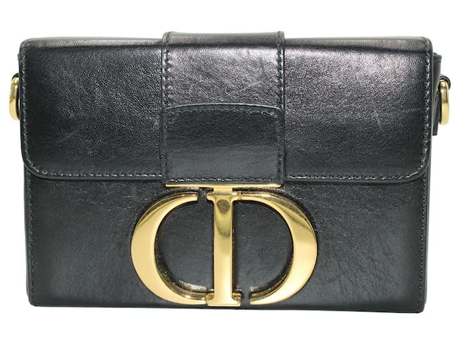 Dior 30 Montaigne Box Bag in Black Calfskin Leather Pony-style calfskin  ref.1292126