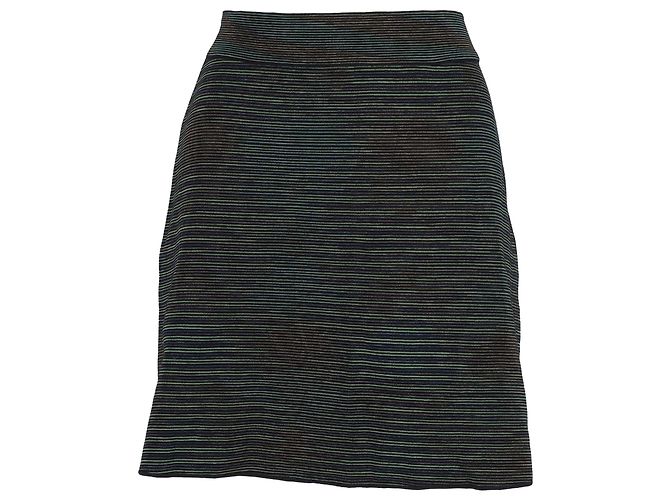 Missoni Mini Saia Listrada em Lã Verde