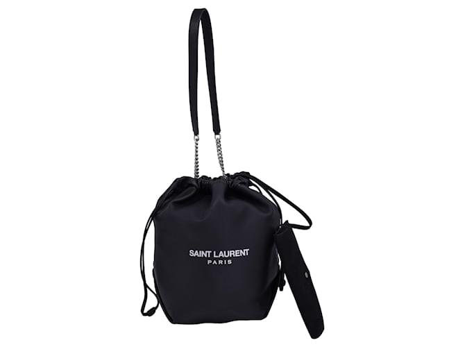 Saint Laurent Teddy Bucket Bag in Black Lambskin Leather  ref.1292157