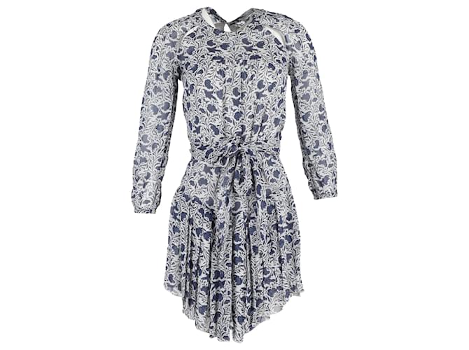 Isabel Marant Etoile Mini-robe asymétrique imprimée Isabel Marant en coton bleu marine  ref.1292175