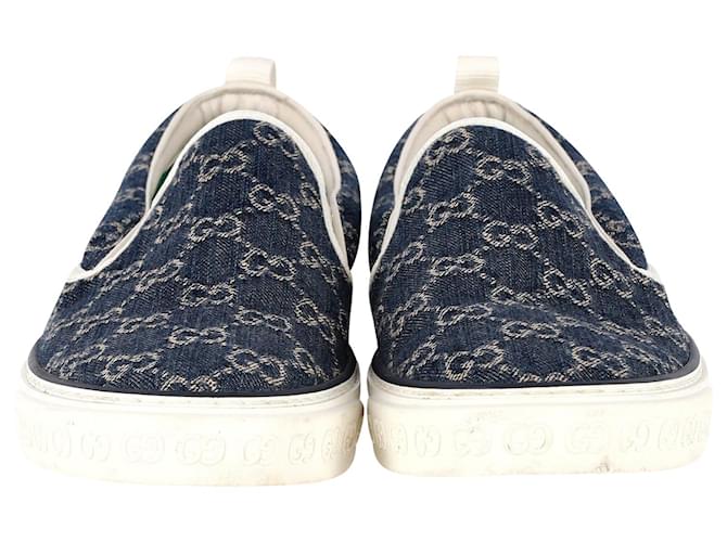 Gucci Tennis 1977 Slip-On Sneakers in Blue Denim  Navy blue  ref.1292181