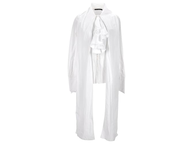 Blusa Ralph Lauren com babados em algodão branco  ref.1292193