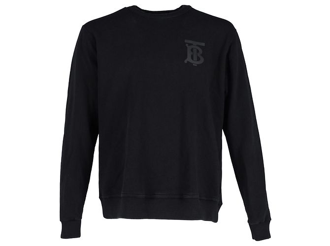 Burberry-Sweatshirt mit Monogrammmotiv aus schwarzer Baumwolle.