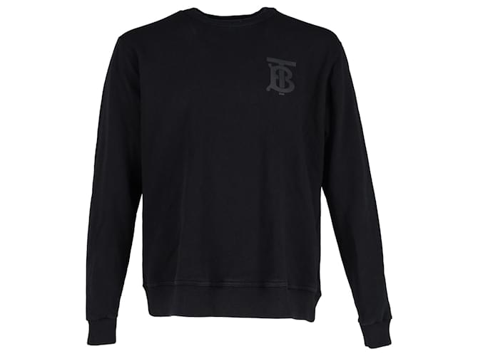 Burberry-Sweatshirt mit Monogrammmotiv aus schwarzer Baumwolle.  ref.1292197