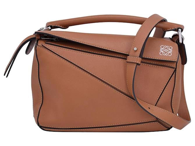 Loewe Small Puzzle Bag in Tan calf leather Leather Brown Beige Pony-style calfskin  ref.1292203