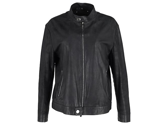 Armani Collezioni Moto Jacket in Black Leather  ref.1292206