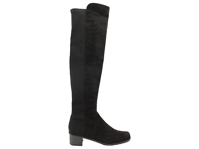 Stuart Weitzman Reserve Knee-high Boots in Black Suede  ref.1292216