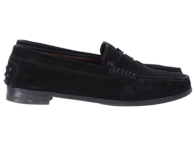 Tod's Penny Loafers in Black Suede  ref.1292221
