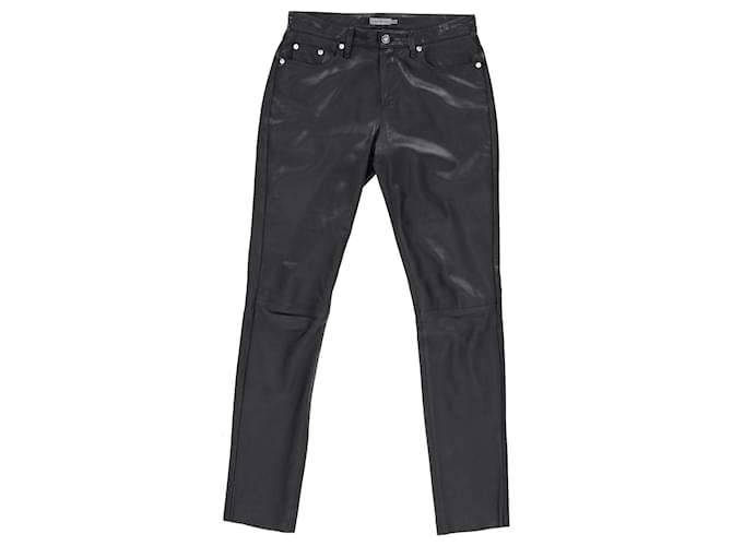 Calvin Klein Jeans aus schwarzem Lammleder Lammfell  ref.1292222