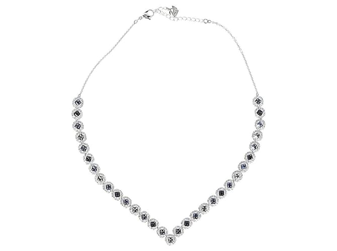 Swarovski Angelic Square Necklace in Silver Rhodium-Plated Metal Silvery  ref.1292242