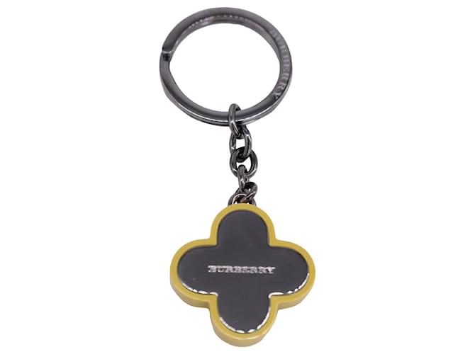 Porte-clés Burberry Clover en métal noir  ref.1292243
