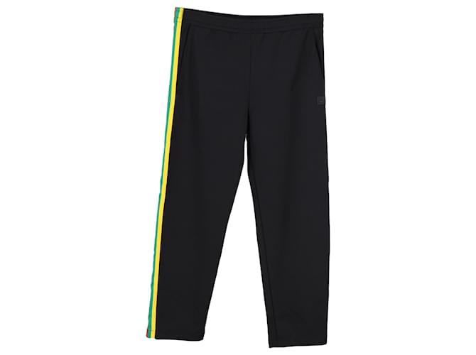 Acne Studios Norwich Face Track Pants in Black Polyester Cotton  ref.1292294