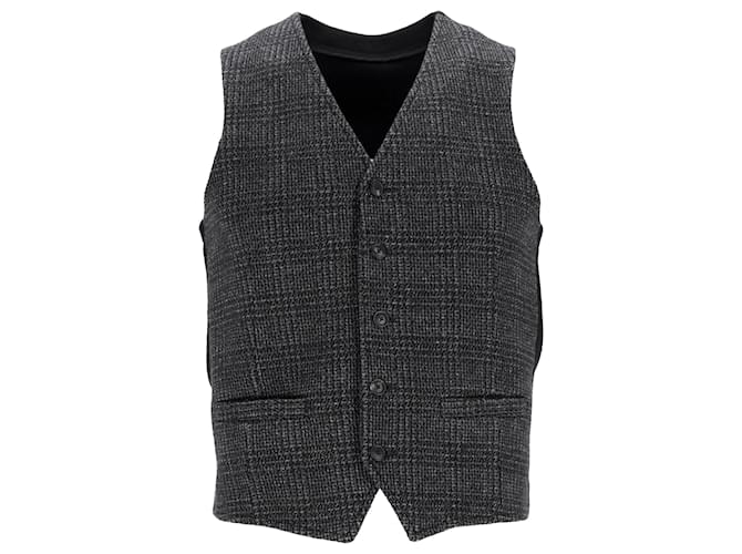 Emporio Armani Vest in Black Virgin Wool  ref.1292303