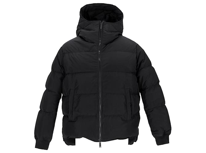 Dsquared2 Hooded Embroidered Down Jacket in Black Polyester  ref.1292305
