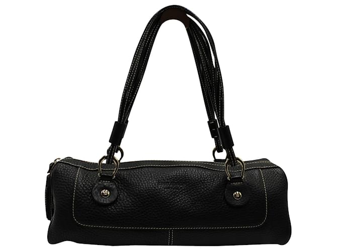 Kate Spade – Umhängetasche aus schwarzem Leder mit genarbtem Muster  ref.1292324