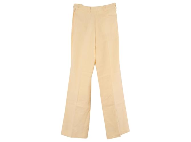 Acne Studios Side Closure Trousers in Yellow Linen  ref.1292331