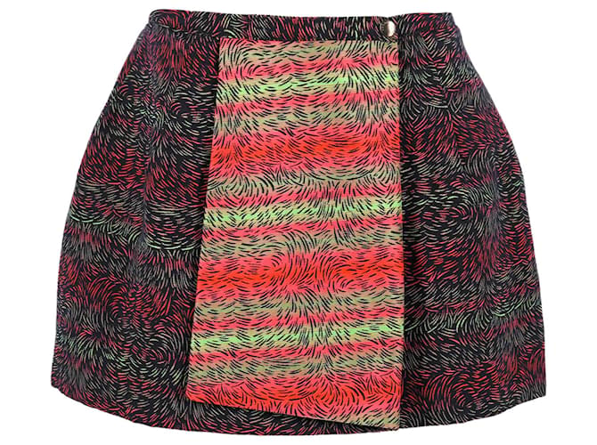 Kenzo Graphic Wrap Skirt in Multicolor Cotton Multiple colors  ref.1292346