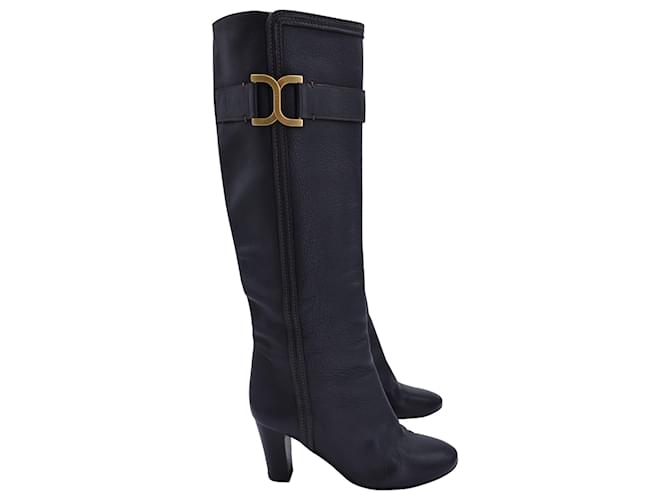 Chloé Chloe Riding Boots in Black Leather  ref.1292404