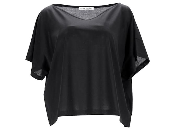 Acne Studios Susanna M Cot T-Shirt aus schwarzer Baumwolle  ref.1292415