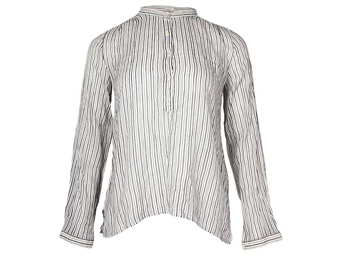 Isabel Marant Etoile Camicia Isabel Marant Étoile a righe in cotone bianco  ref.1292418