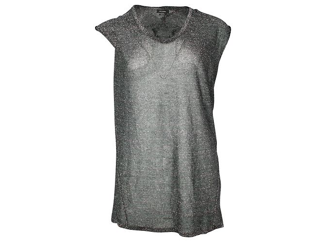 Isabel Marant Sparkly Top aus schwarzer Viskose