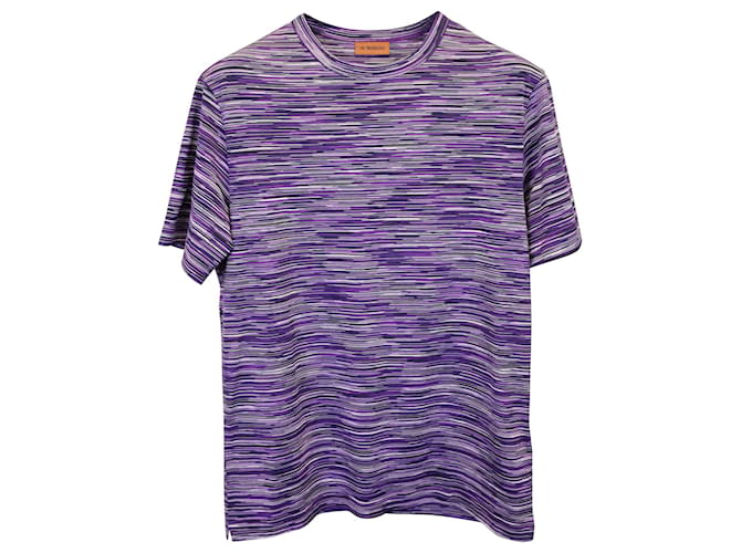 Missoni Space-Dyed T-Shirt in Purple Cotton   ref.1292432