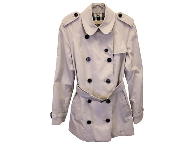 Burberry Short Trench Coat in Beige Cotton  ref.1292521