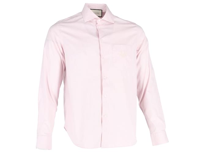 Chemise boutonnée Gucci en polyester rose  ref.1292542