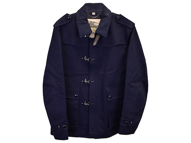 Burberry Hook Jacket in Navy Blue Cotton  ref.1292593