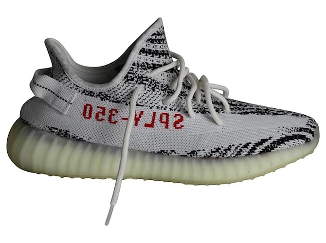 Adidas Yeezy Boost Zebra 350 V2 Sneakers in Black and White Primeknit Multiple colors Cotton  ref.1292600