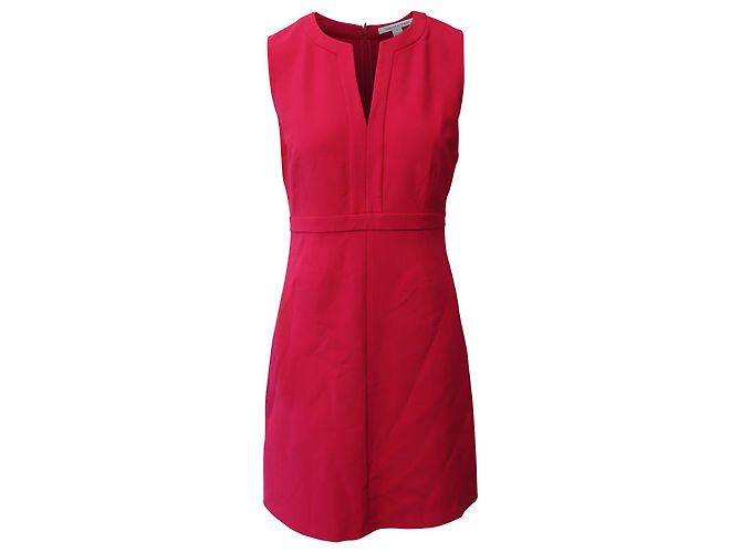 Diane Von Furstenberg Das Kleid fällt kurz Rot