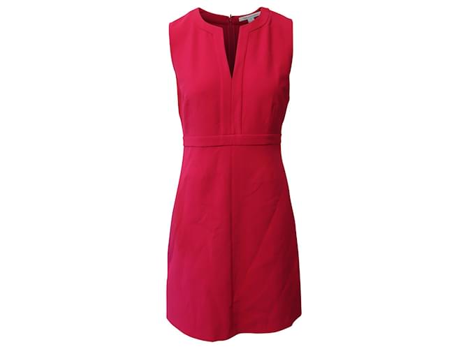 Diane Von Furstenberg Sheath Dress in Red Polyester  ref.1292612