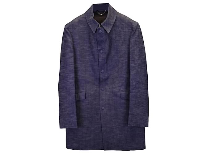Valentino Garavani Overcoat in Blue Cotton  ref.1292620