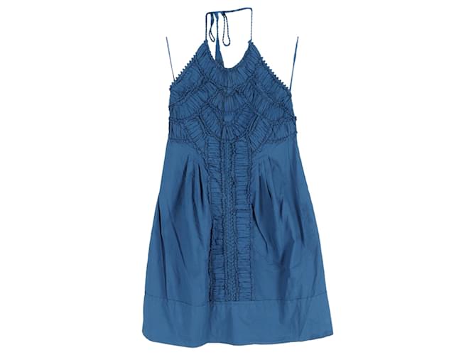 Philosophy di Alberta Ferretti Mini-robe dos nu en coton bleu Bleu Marine  ref.1292662