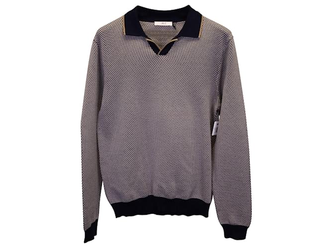 Autre Marque Mr. P Slim-Fit Honeycomb-Knit Polo Shirt in Multicolor Cotton Multiple colors  ref.1292663