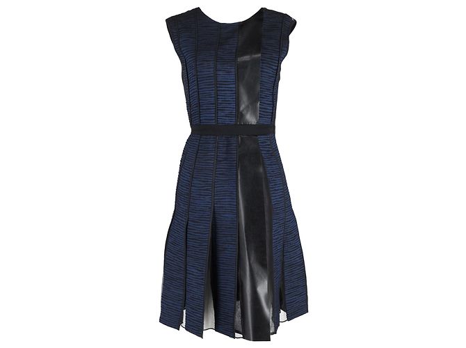 Vestido sin mangas con paneles Sportmax en algodón azul