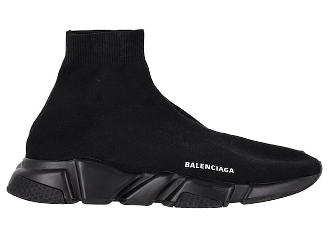 Day Balenciaga Speed Knit Sneakers in Black Polyester  ref.1292678