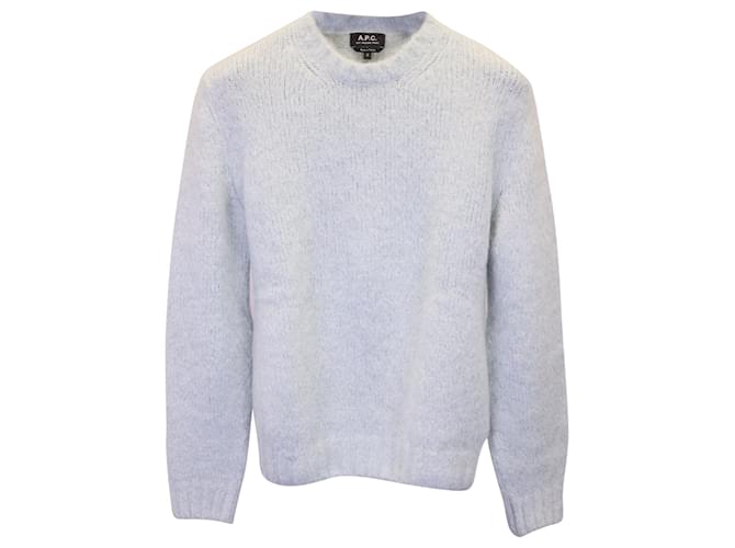 Apc A.P.C. Lucci Sweater in Light Blue Brushed Alpaca Wool  ref.1292715