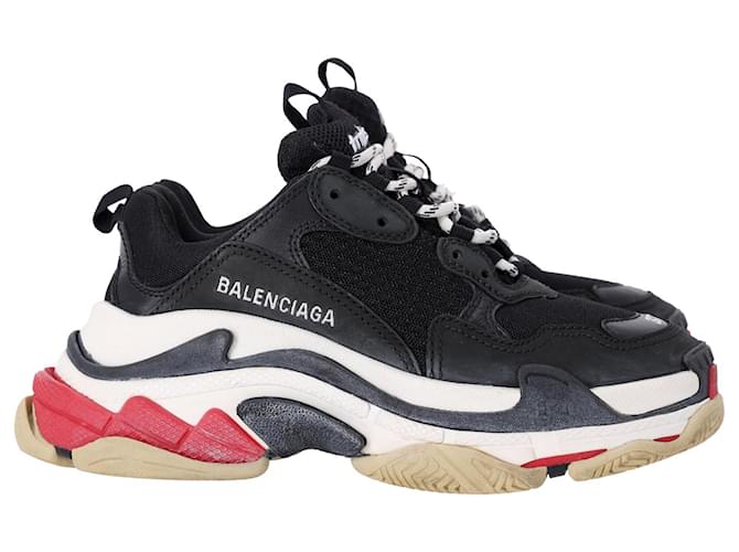 Sneakers Triple S di Balenciaga in poliestere nero  ref.1292739