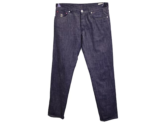Brunello Cucinelli Denim Jeans in Blue Cotton  ref.1292742